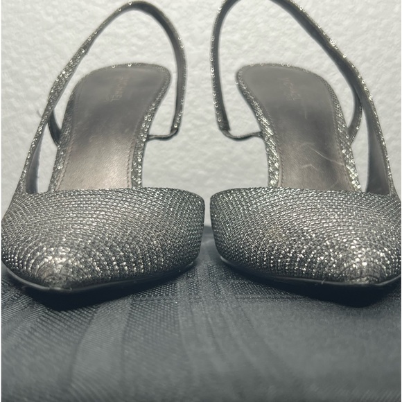 Michael Michael Kors Slingback Pumps Sz 9 Silver - Picture 5 of 8